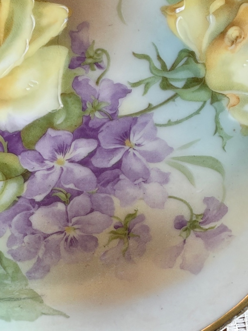 Vintage Bavaria Floral Plates Set Gold Trim Cottagecore Roses 🌹 - Picture 6 of 13